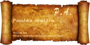 Paschka Armilla névjegykártya